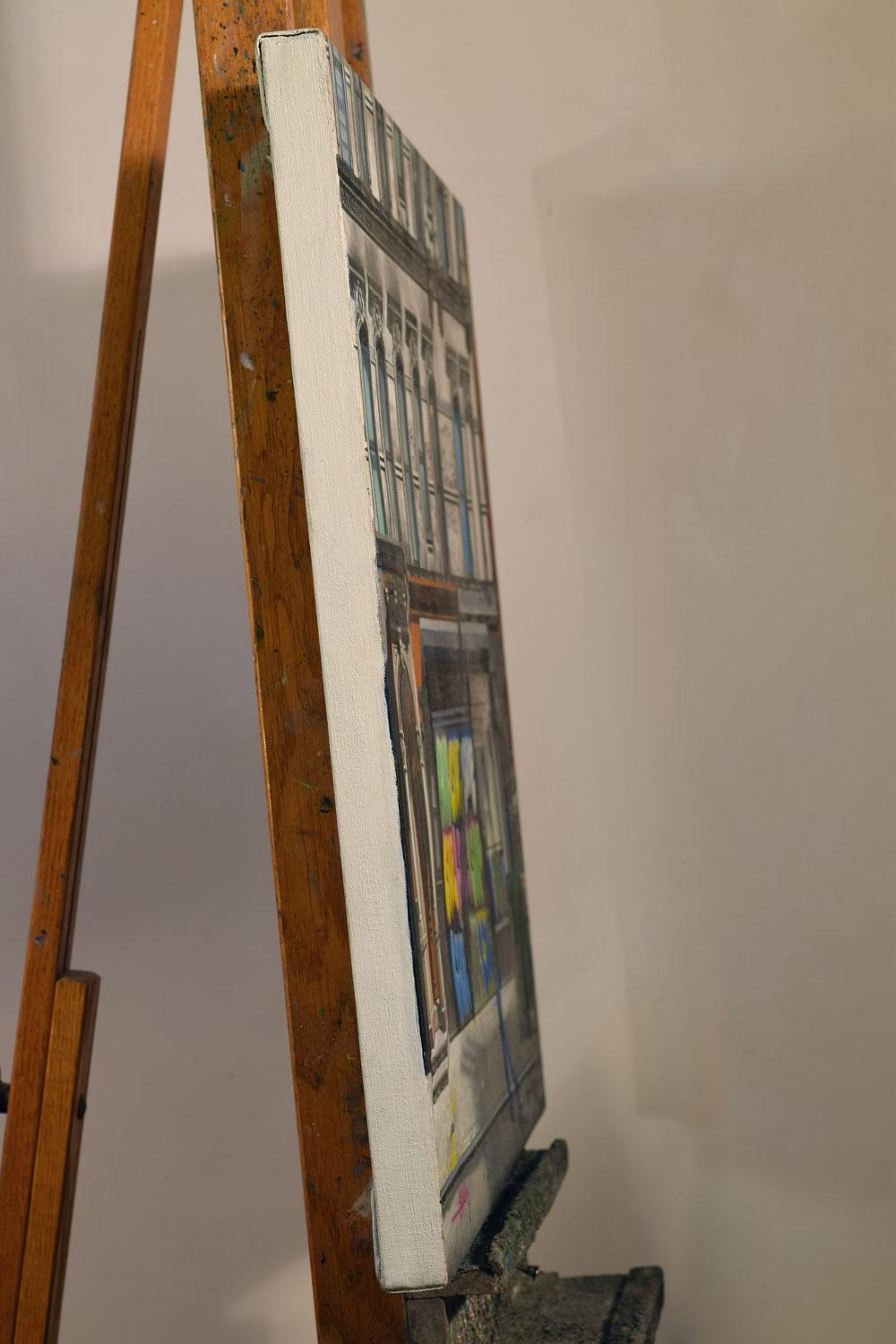 Amore nel frutteto, pittura a olio - Painting di Nick Savides