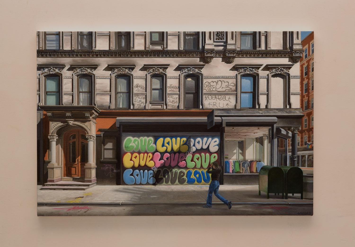 Amore nel frutteto, pittura a olio - Painting Realismo di Nick Savides