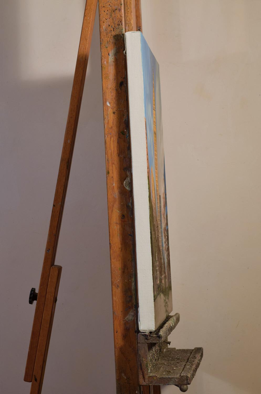 Madison Square Sonnenuntergang, Ölgemälde – Painting von Nick Savides