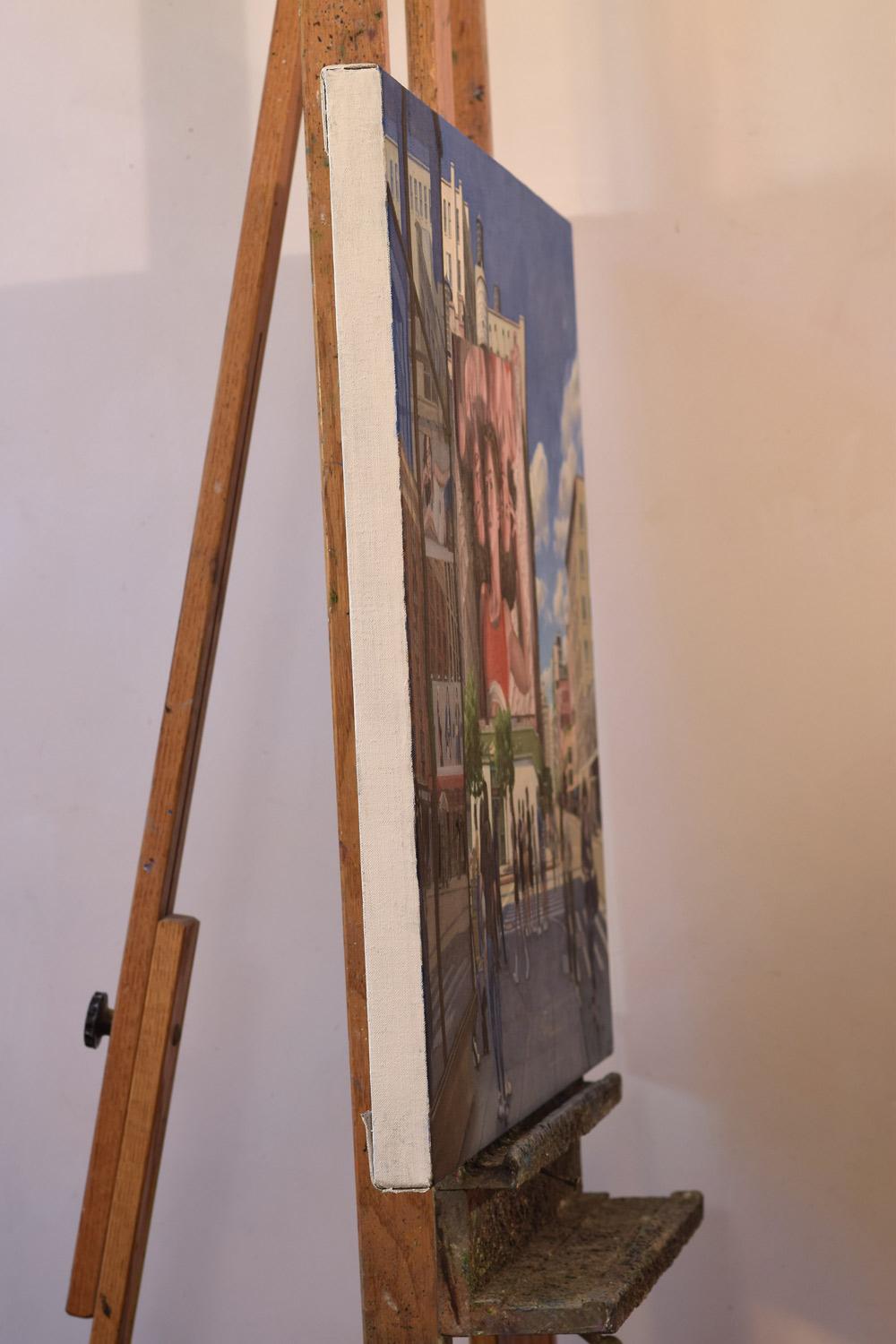 NoHo Crossroads, Pittura a olio - Painting di Nick Savides
