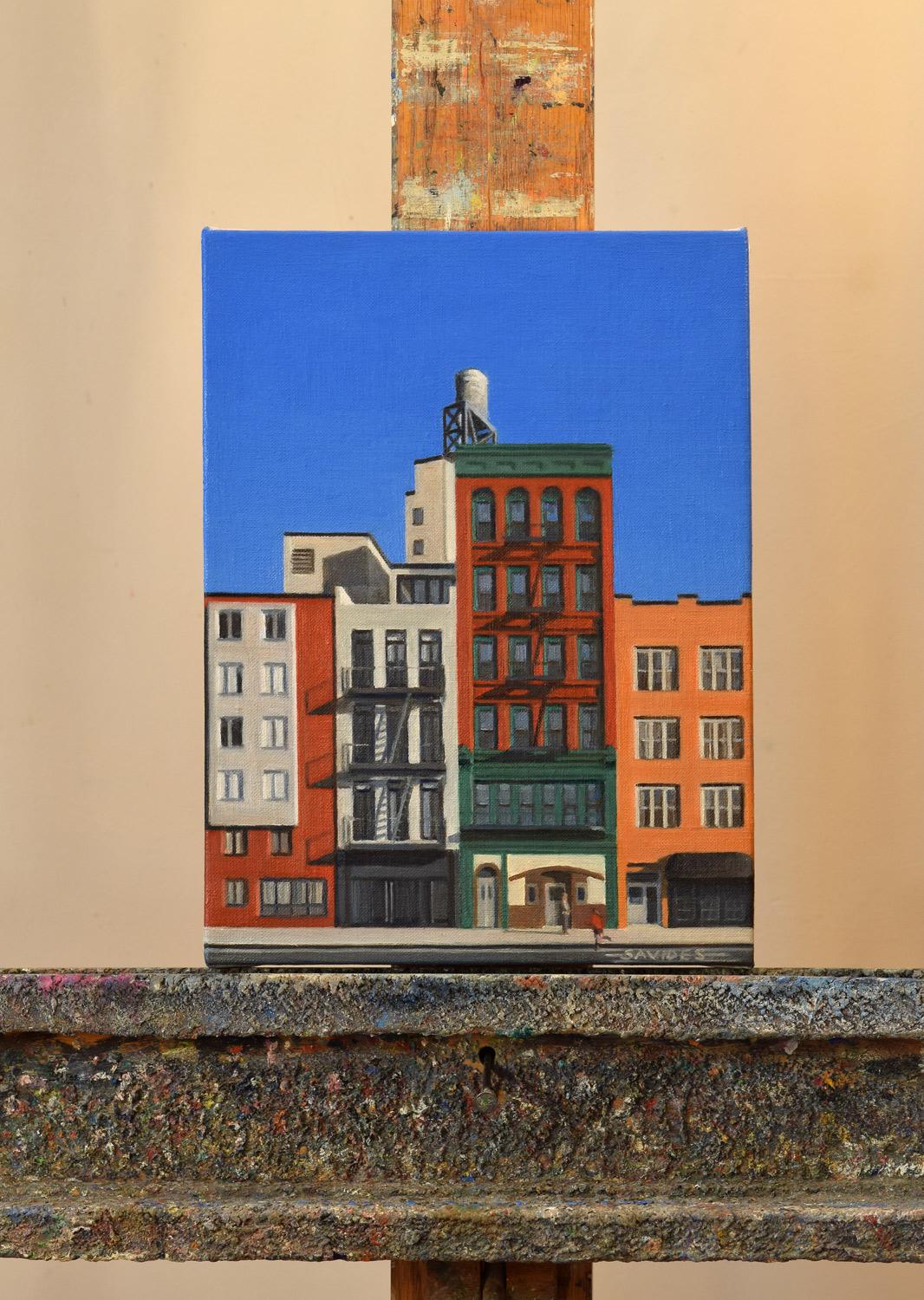 Sulla Bowery, Pittura a olio - Painting Realismo americano di Nick Savides