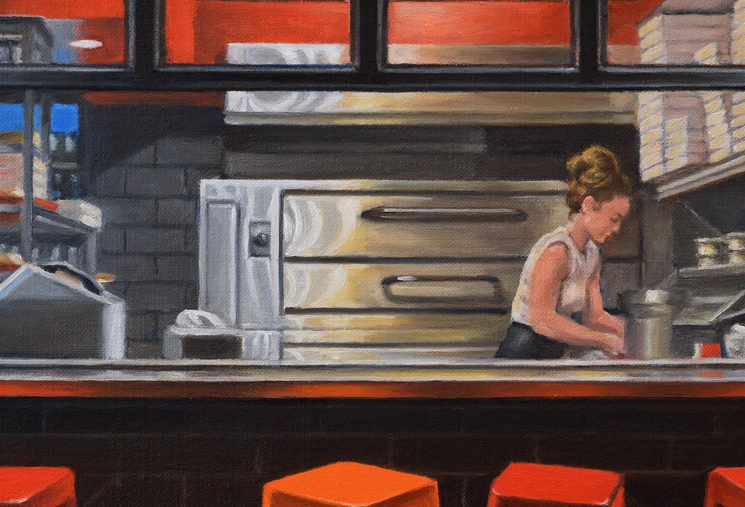 Pizza Stromboli, Pintura al óleo - Interior Painting Negro de Nick Savides