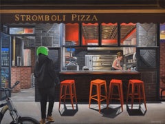 Pizza Stromboli, Pintura al óleo