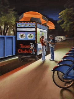Taco Truck, Oil Painting