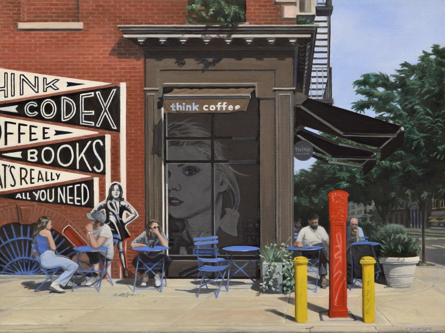 Nick Savides Interior Painting - Think Coffee, Oil Painting