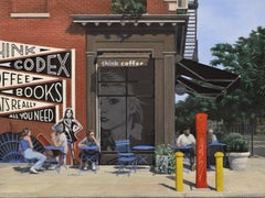 Think Coffee, Oil Painting