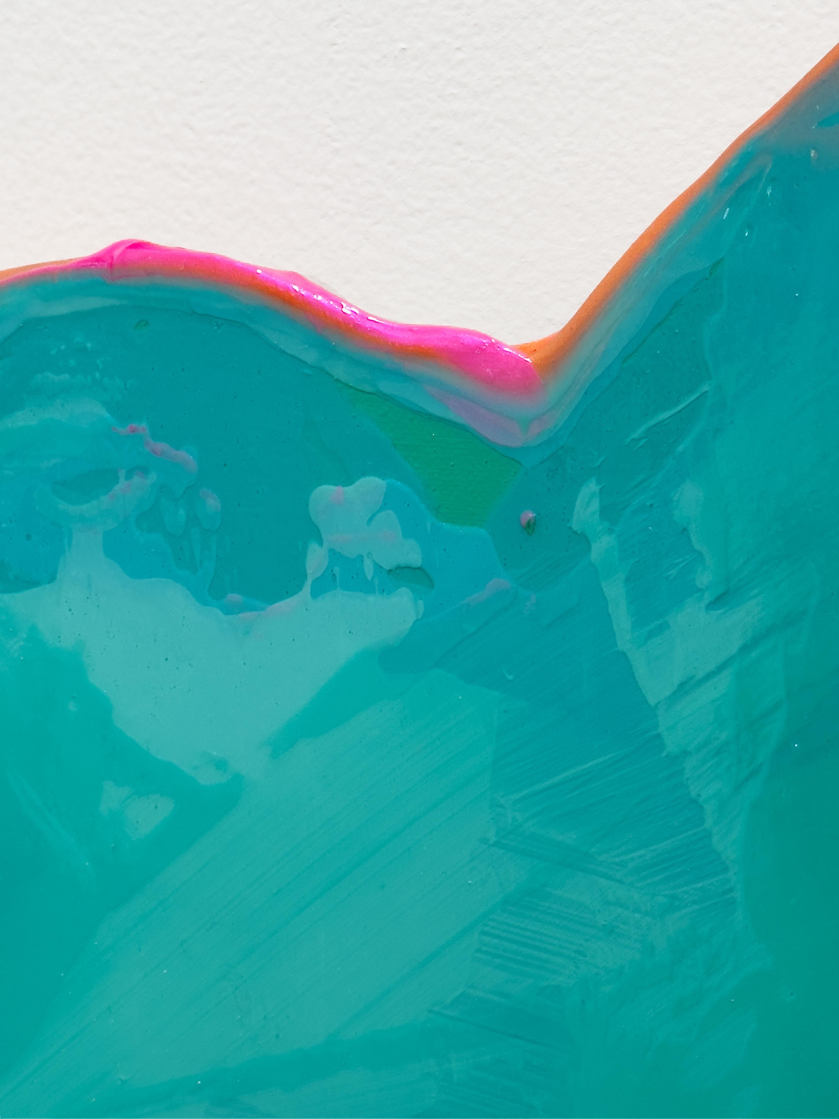 BA-JA-BLST - Gray Abstract Painting by Nick Schleicher
