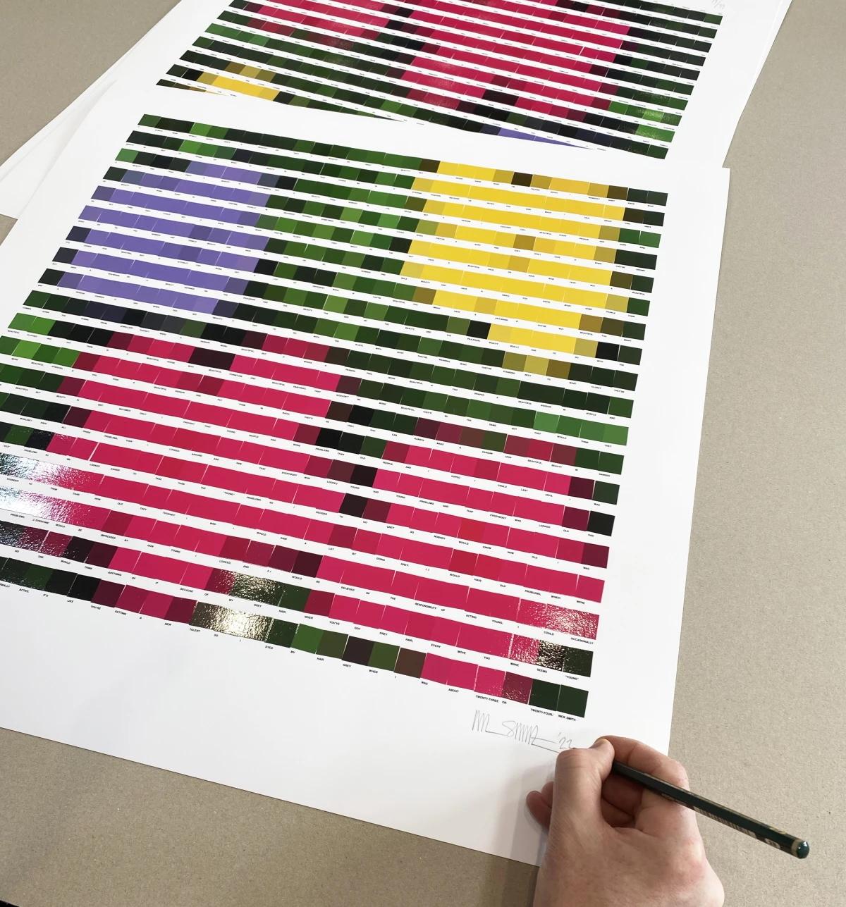 NICK SMITH - BEAUTY. Limited edition hand signed Pop Art Design Modern - Beige Figurative Print by Nick Smith