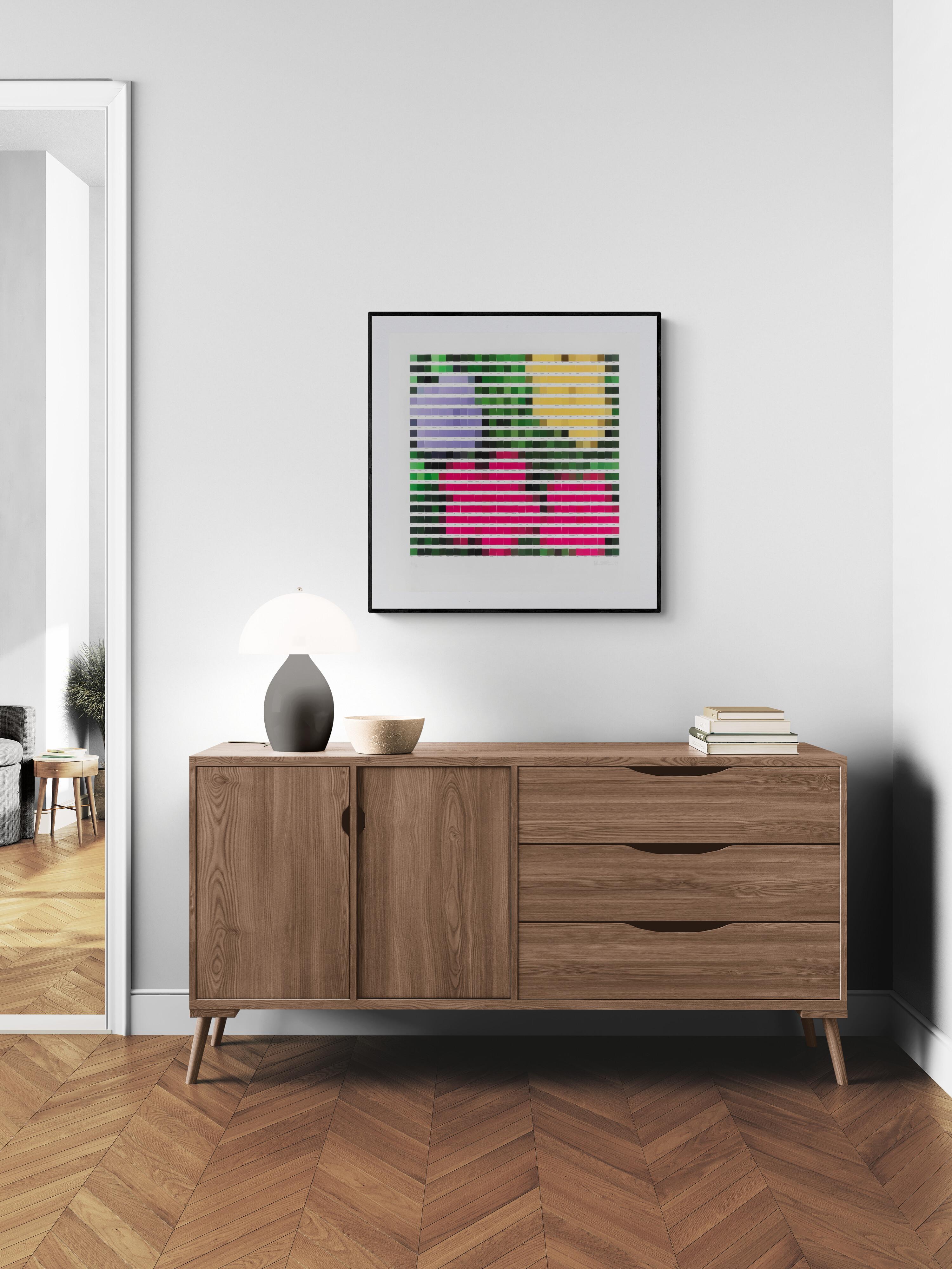 NICK SMITH - BELLEZA. Edición limitada firmada a mano Pop Art Design Modern - Figurative Print Beige de Nick Smith