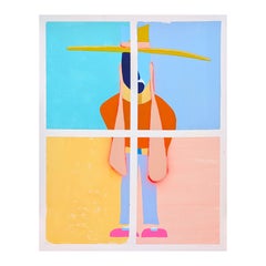 "I've Heard Enough" Contemporary Colorful Pastel Western Cowboy Painting