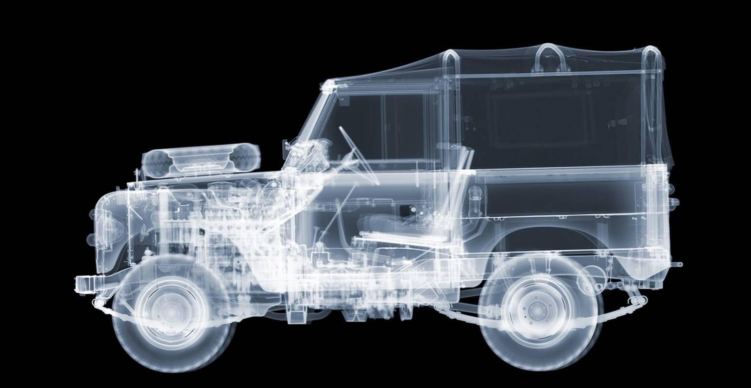 Nick Veasey Abstract Photograph - 1972 Land Rover Series 3