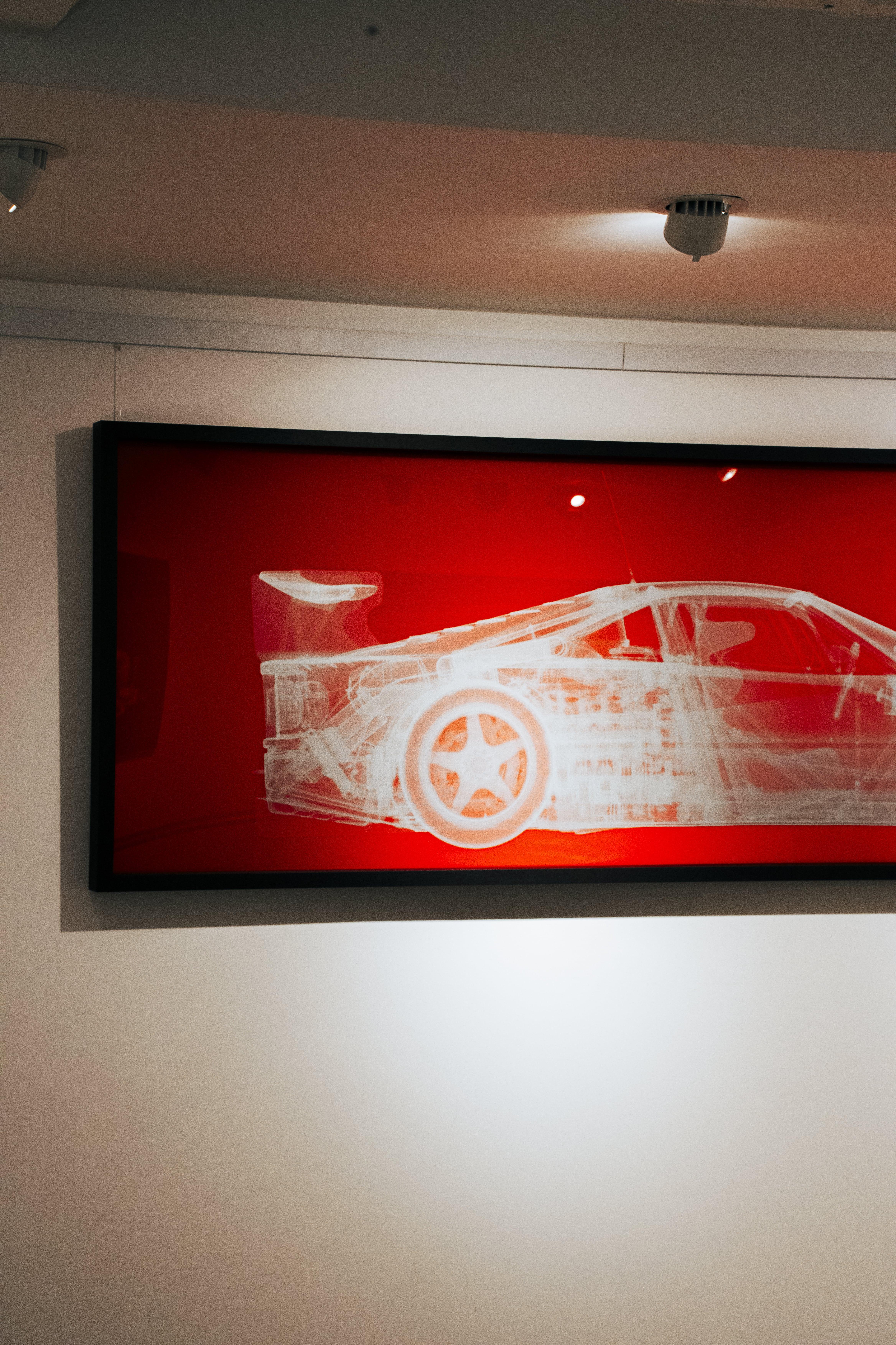 Silver Ferrari F40 on Red For Sale 1