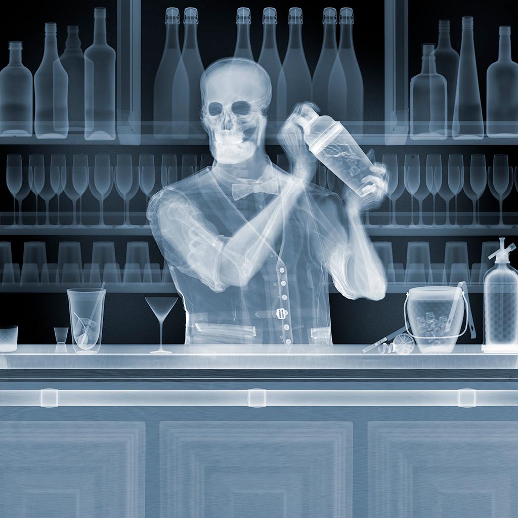 Nick Veasey Portrait Print - Bartender