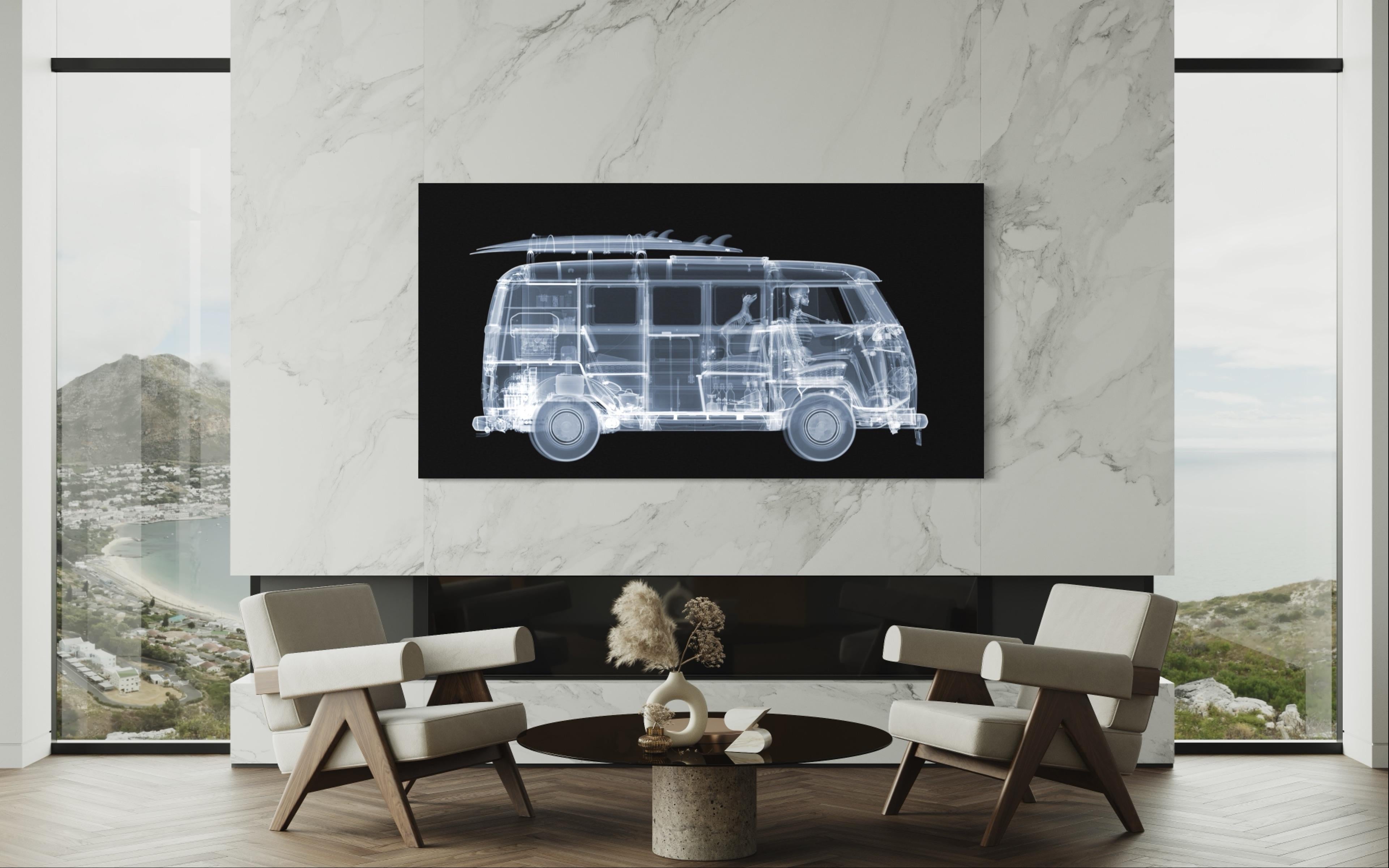 Camper Van on the Road / X-Ray Print / Photography / Radiographic Imaging  For Sale 1