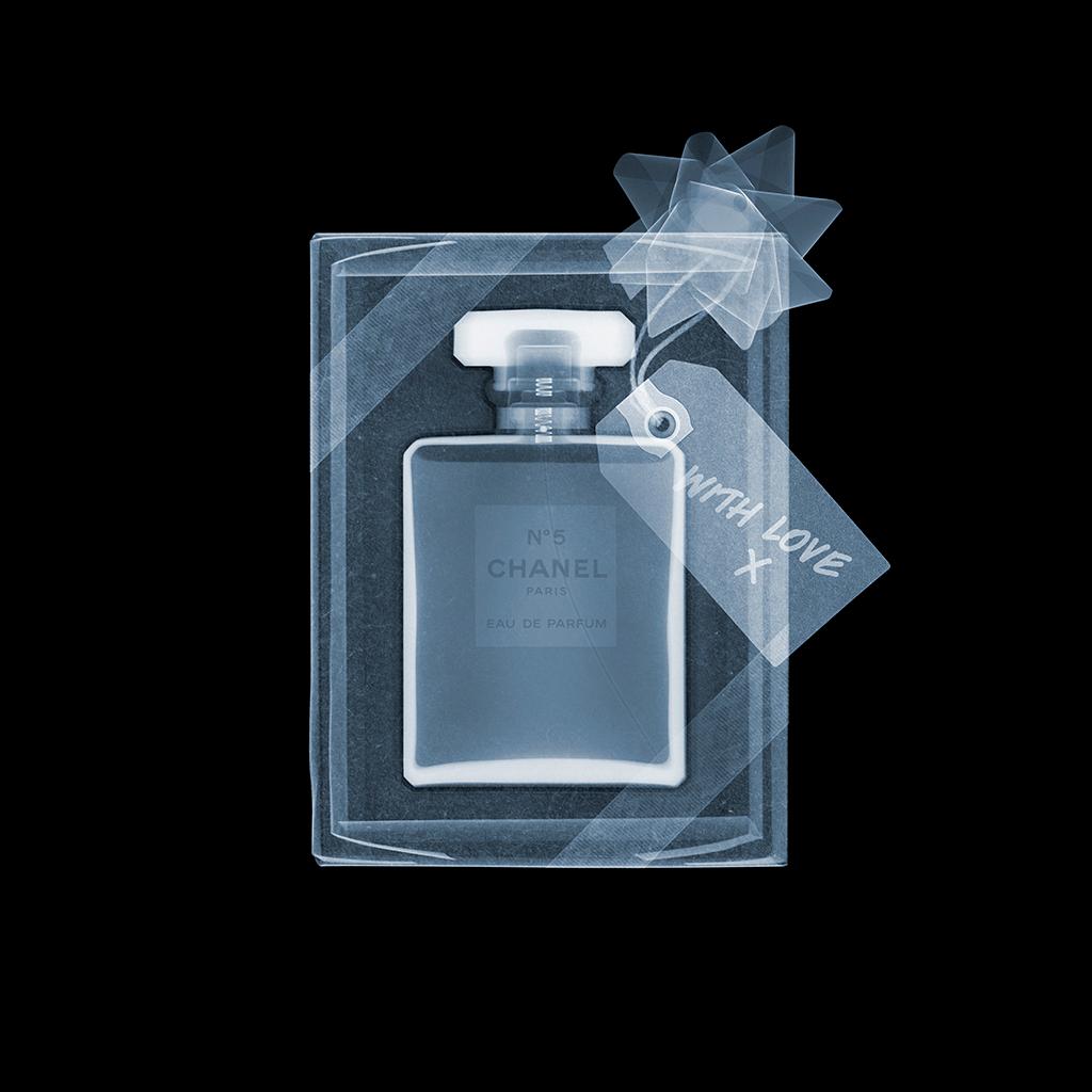 Nick Veasey Figurative Photograph - Chanel No.5 with Love