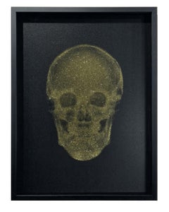 Glitter Skull  - Black on Gold