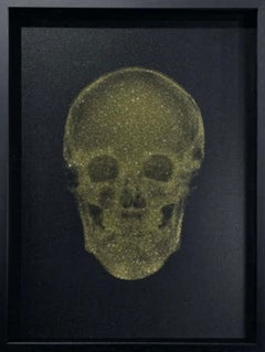 Teschio glitterato  - Nero su oro