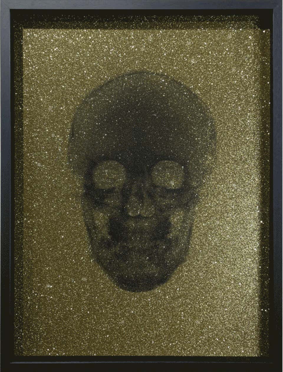 Limited Edition Glitter Skull C Print on Textured Metallic Vinyl