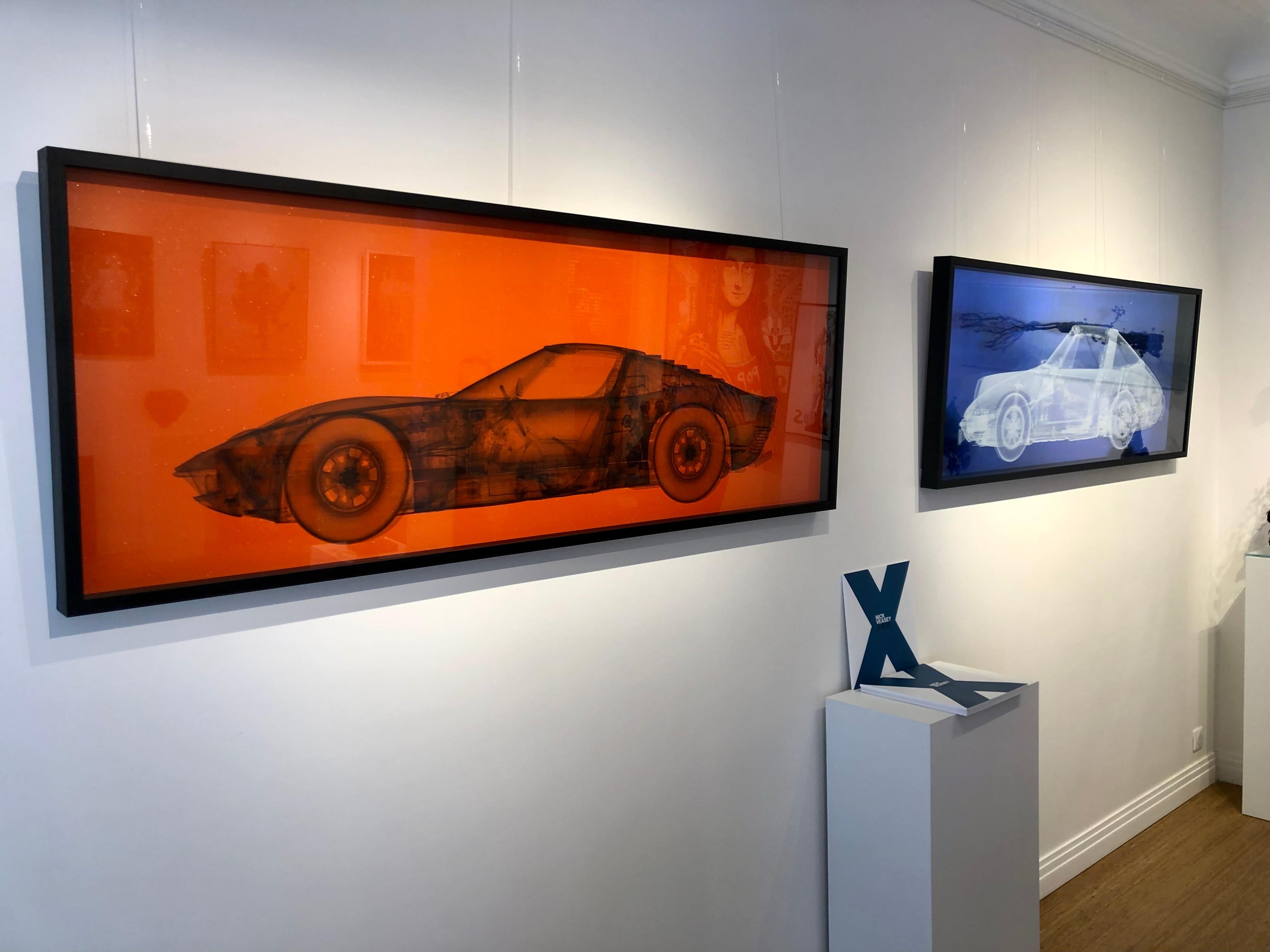 Lamborghini Miura metalic orange X-ray photograph - Photograph by Nick Veasey