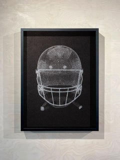 NFL Helmet / Silver Glitter on Black /  X-Ray Print 