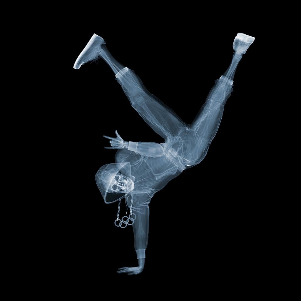 Nick Veasey Black and White Photograph - Olympic Breakdancer