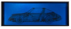 Porsche 911 Targa Metallic Blue / X-Ray Print / Radiographic Imaging 
