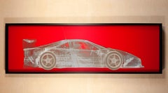 Silver Ferrari F40 on Red