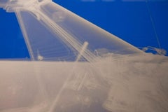 Silver Porsche 911 on Blue