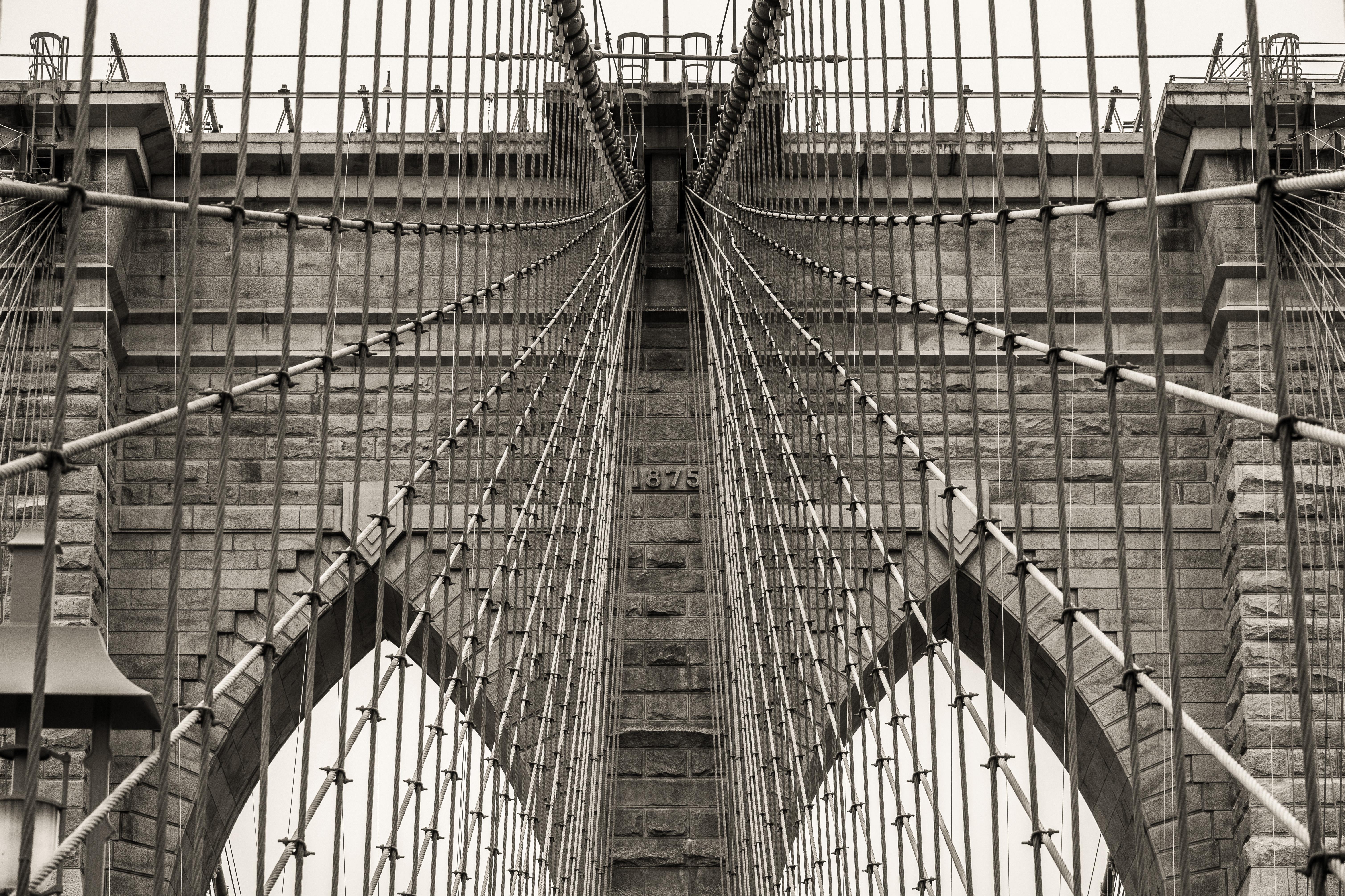 Brooklyn Bridge 1875 - Photograph by Nick Vedros