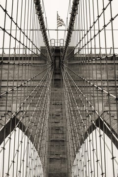 Drapeau américain du pont de Brooklyn