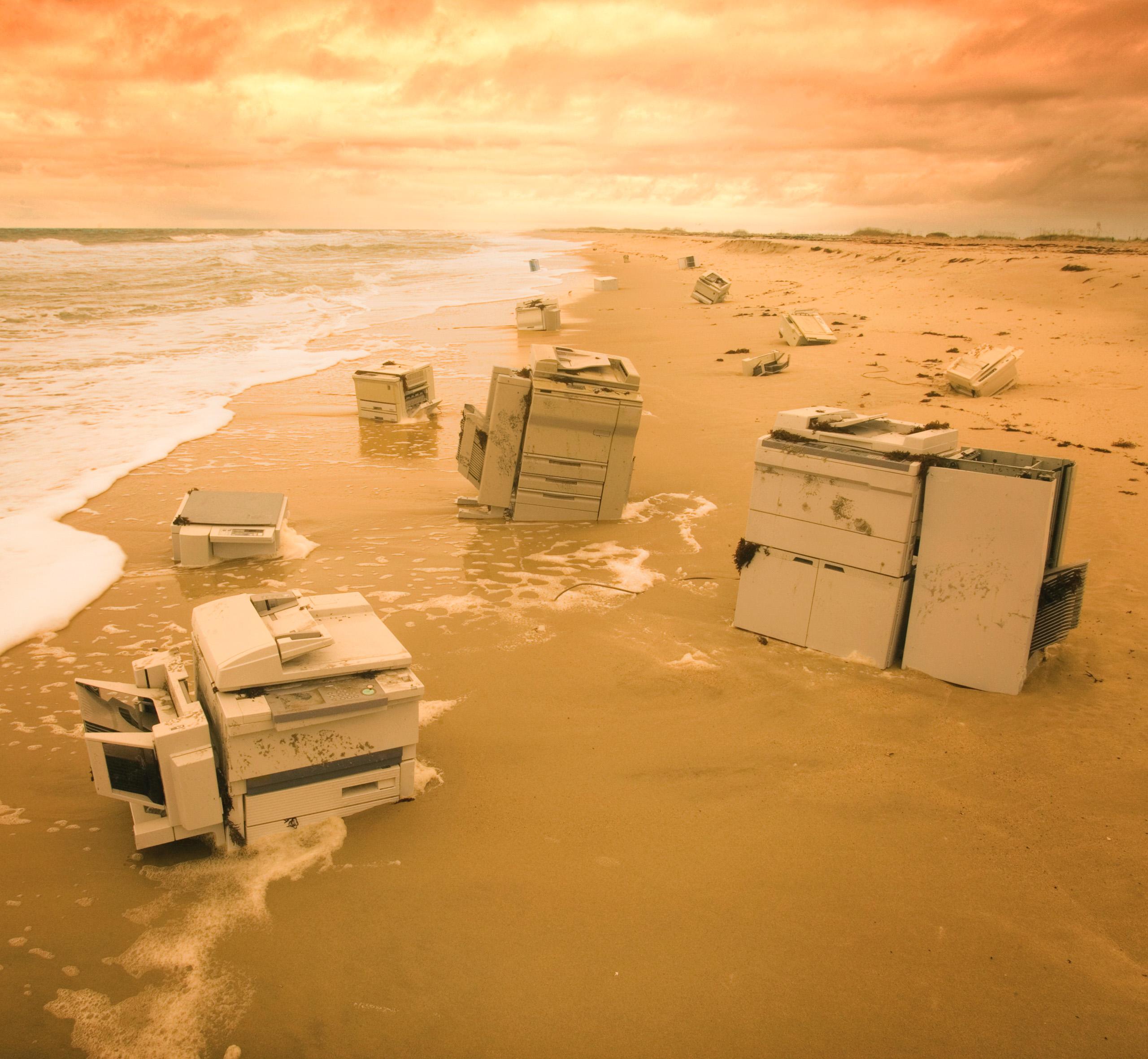 Copiers All Washed Up  - Photograph by Nick Vedros