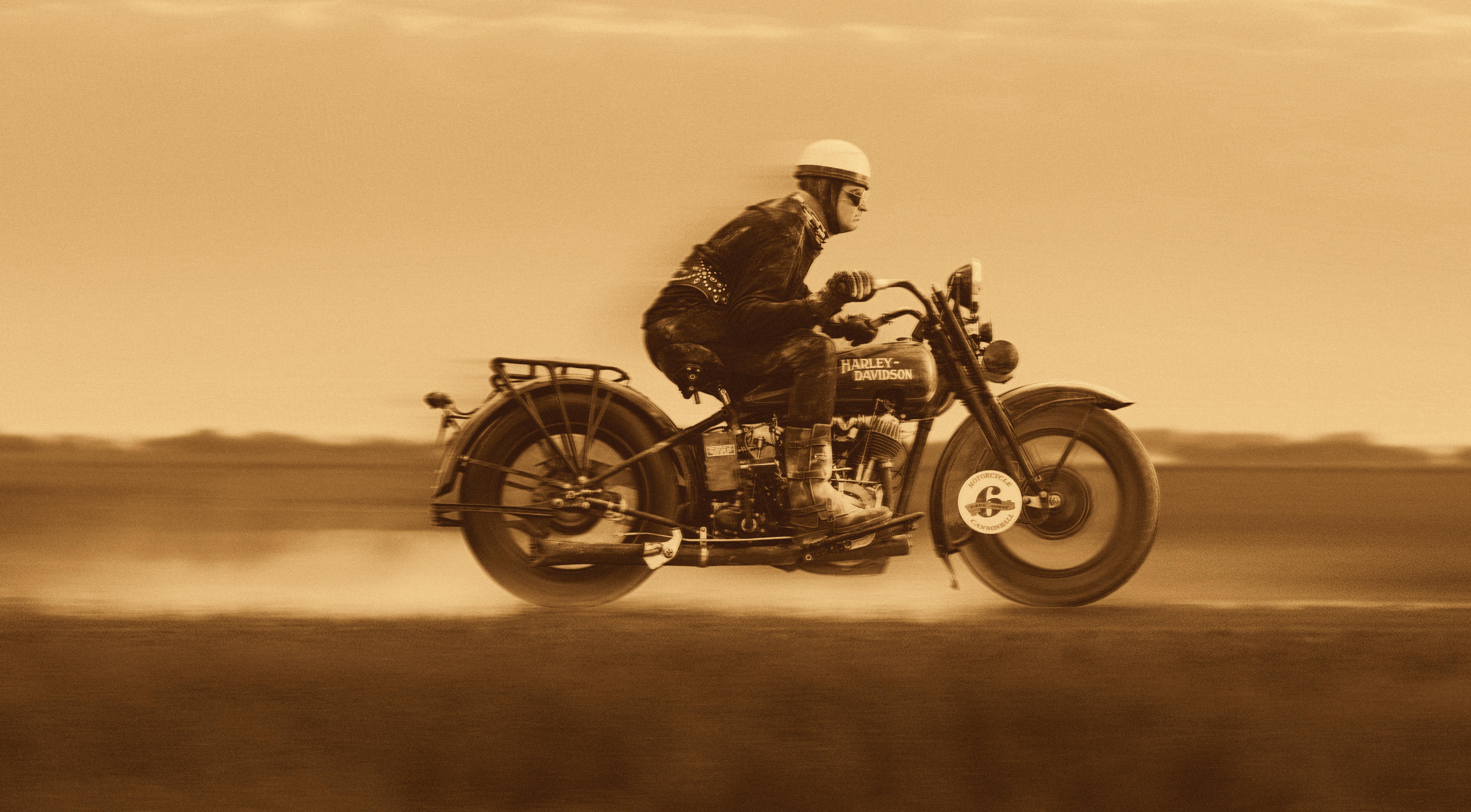 Nick Vedros Figurative Photograph - Darkhorse Harley Speedster