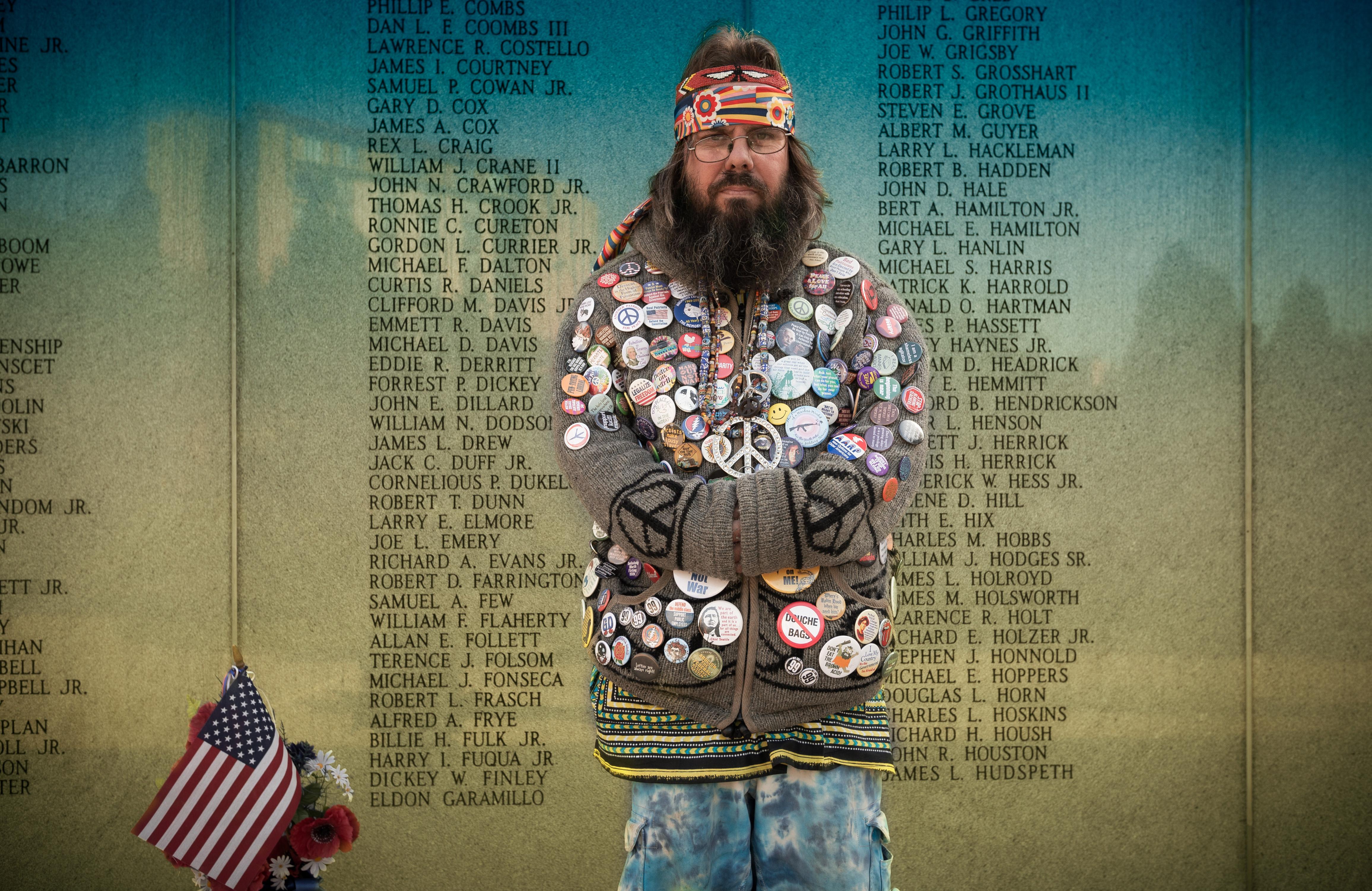 Nick Vedros Portrait Photograph - Hippie For Peace