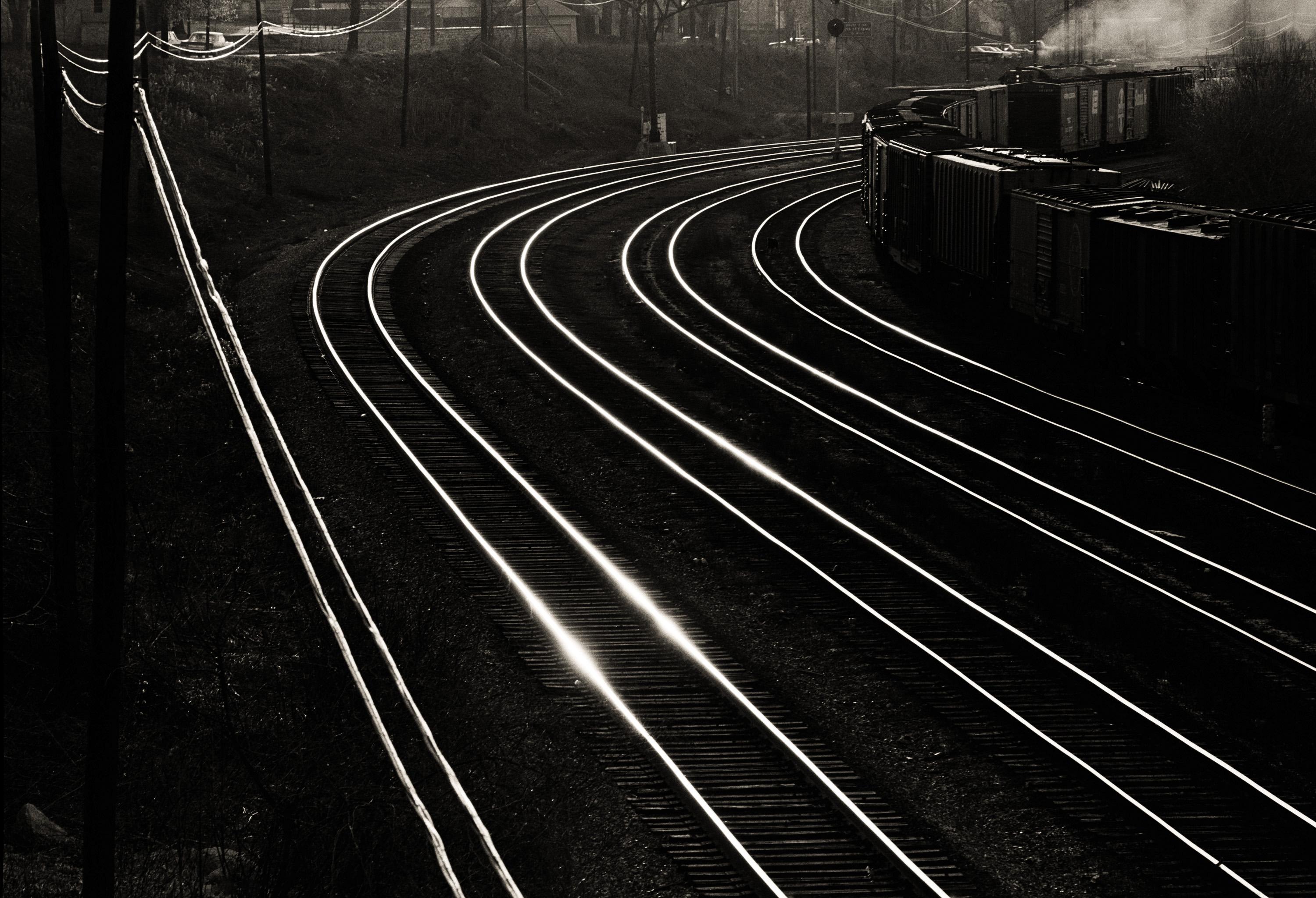 Nick Vedros Landscape Photograph - Railroad Tracks Kansas City, Kansas
