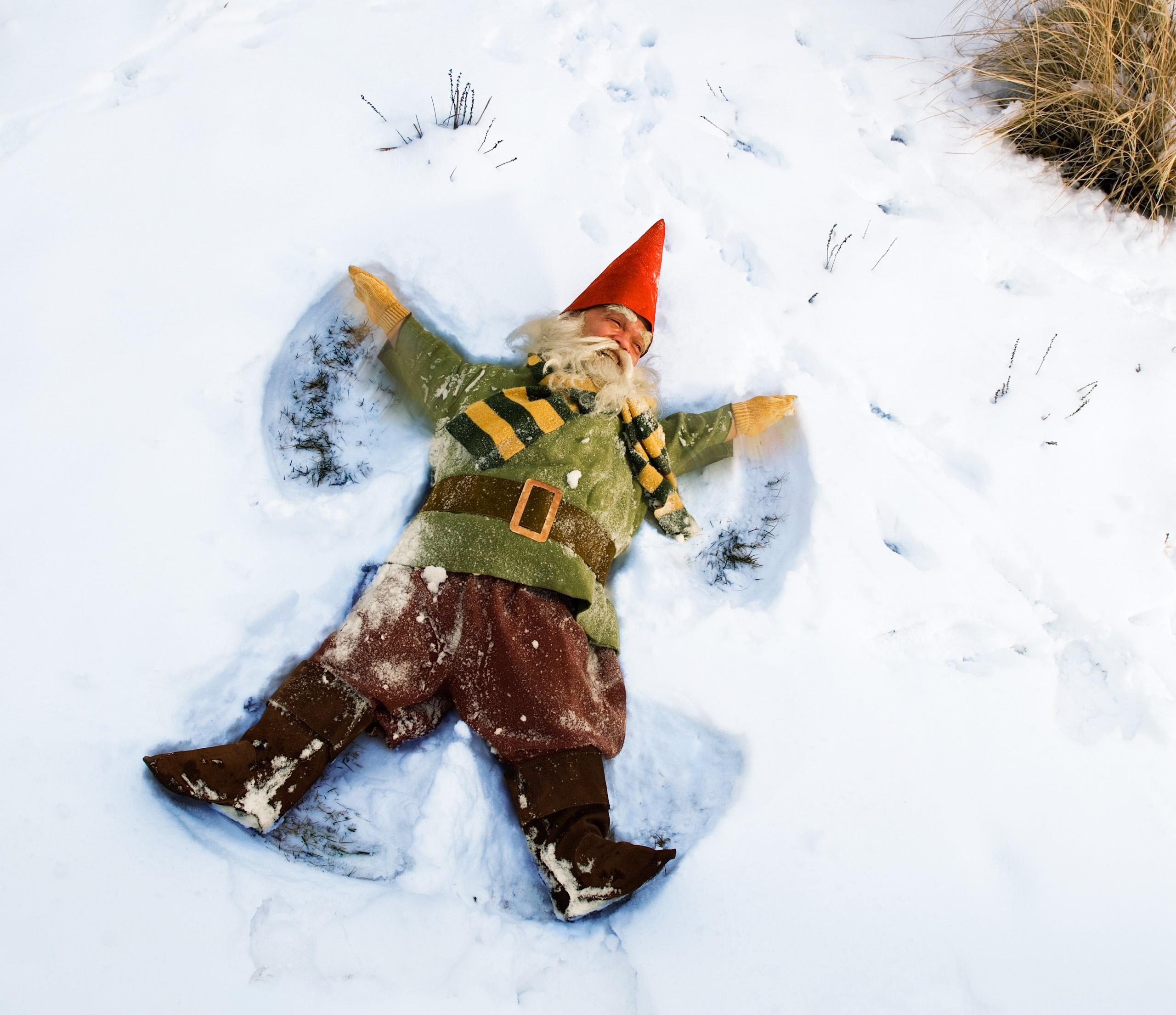 Snow Gnome - Photograph by Nick Vedros