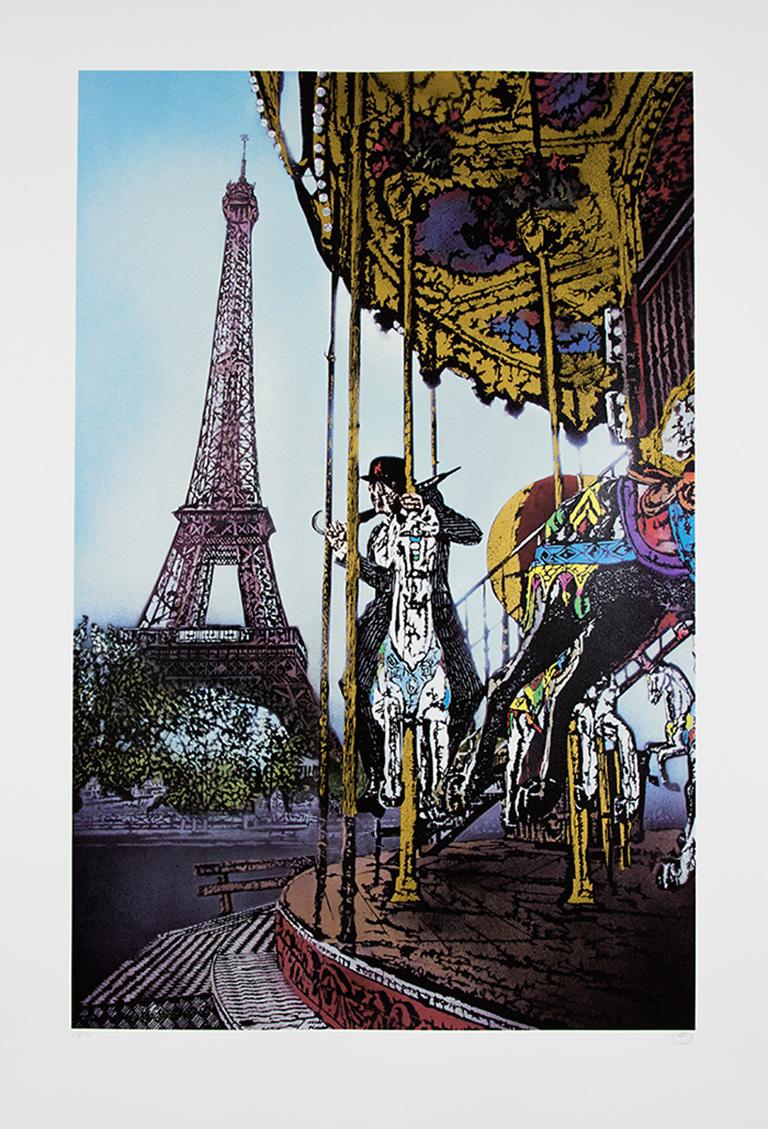 Nick Walker Figurative Print – NICK WALKER: The Last Ride-Raumteiler auf Papier, Street Art, Urban Art, Graffiti