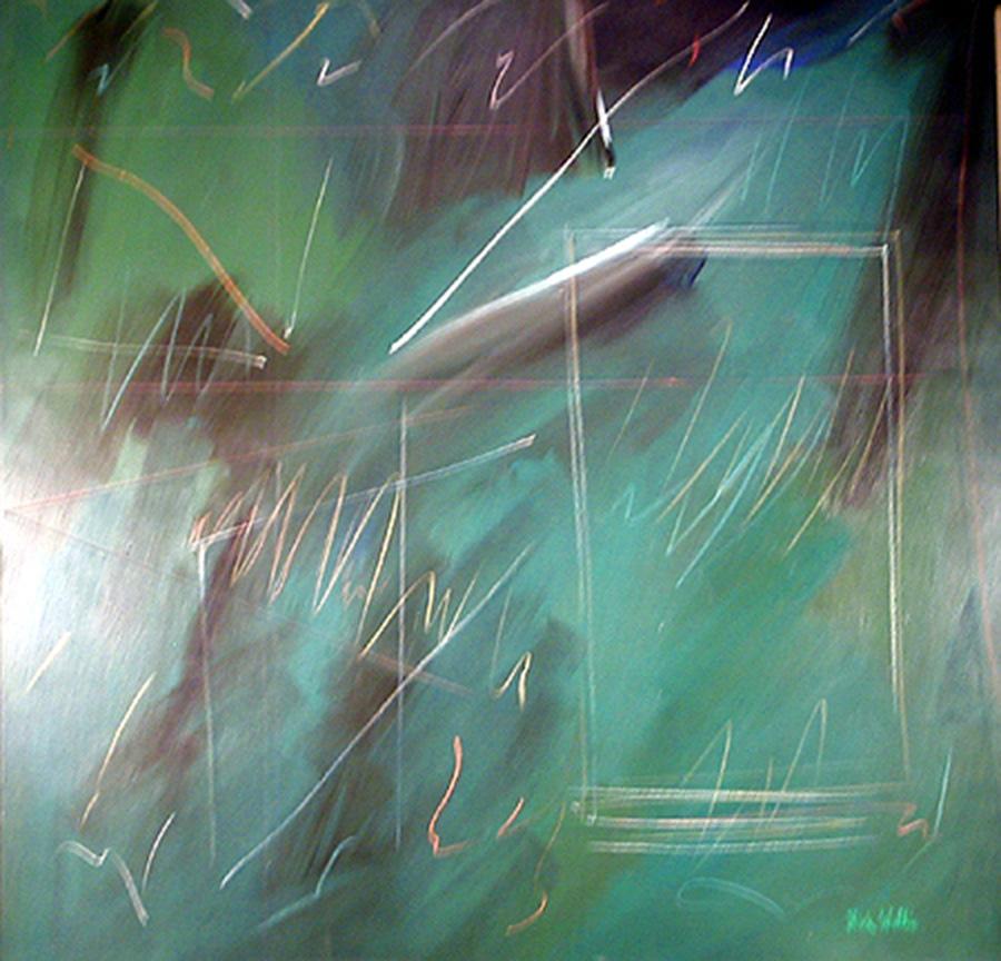 Artist: Nick Wallis, American
Title: More Afterthoughts 2
Year: circa 1980
Medium: Oil on Canvas, Signed l.r.
Size: 60 x 60 in. (152.4 x 152.4 cm)