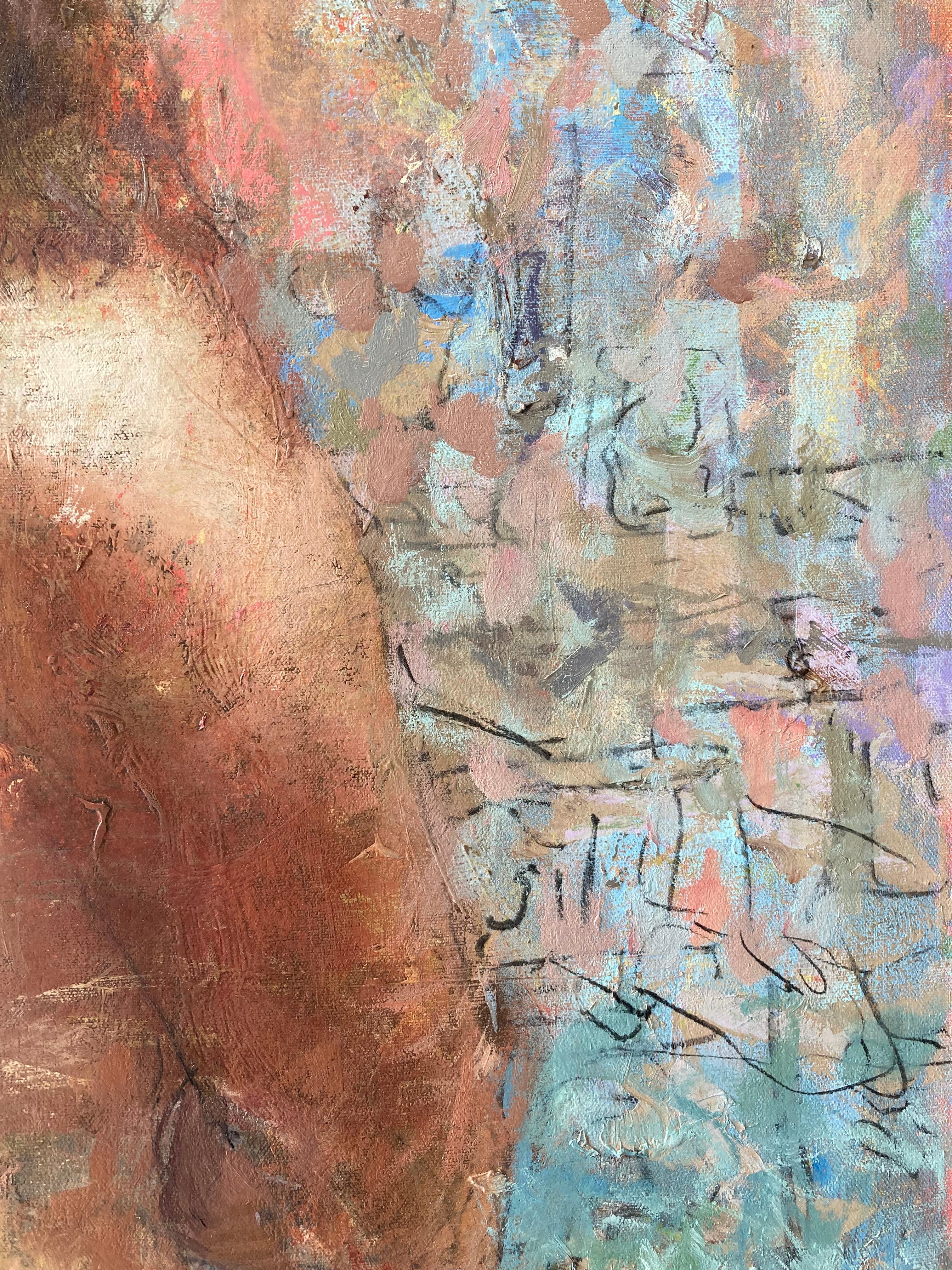 « Visions of Johanna », portrait coloré d'été d'une femme nue nageant/posant  en vente 3