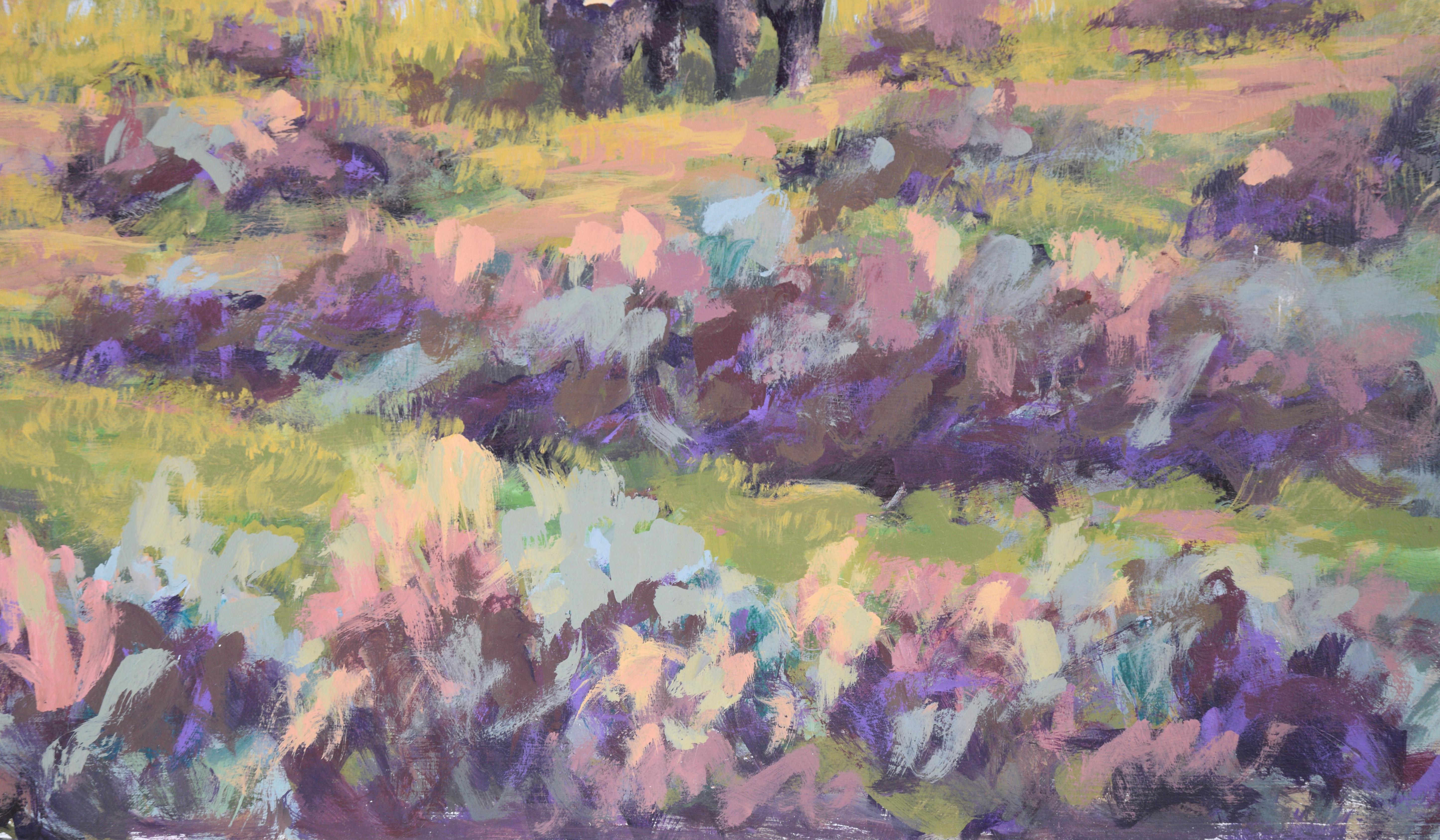 Bison in the Spring Thaw - Western Plein Aire Landscape in Acrylic on Board 5