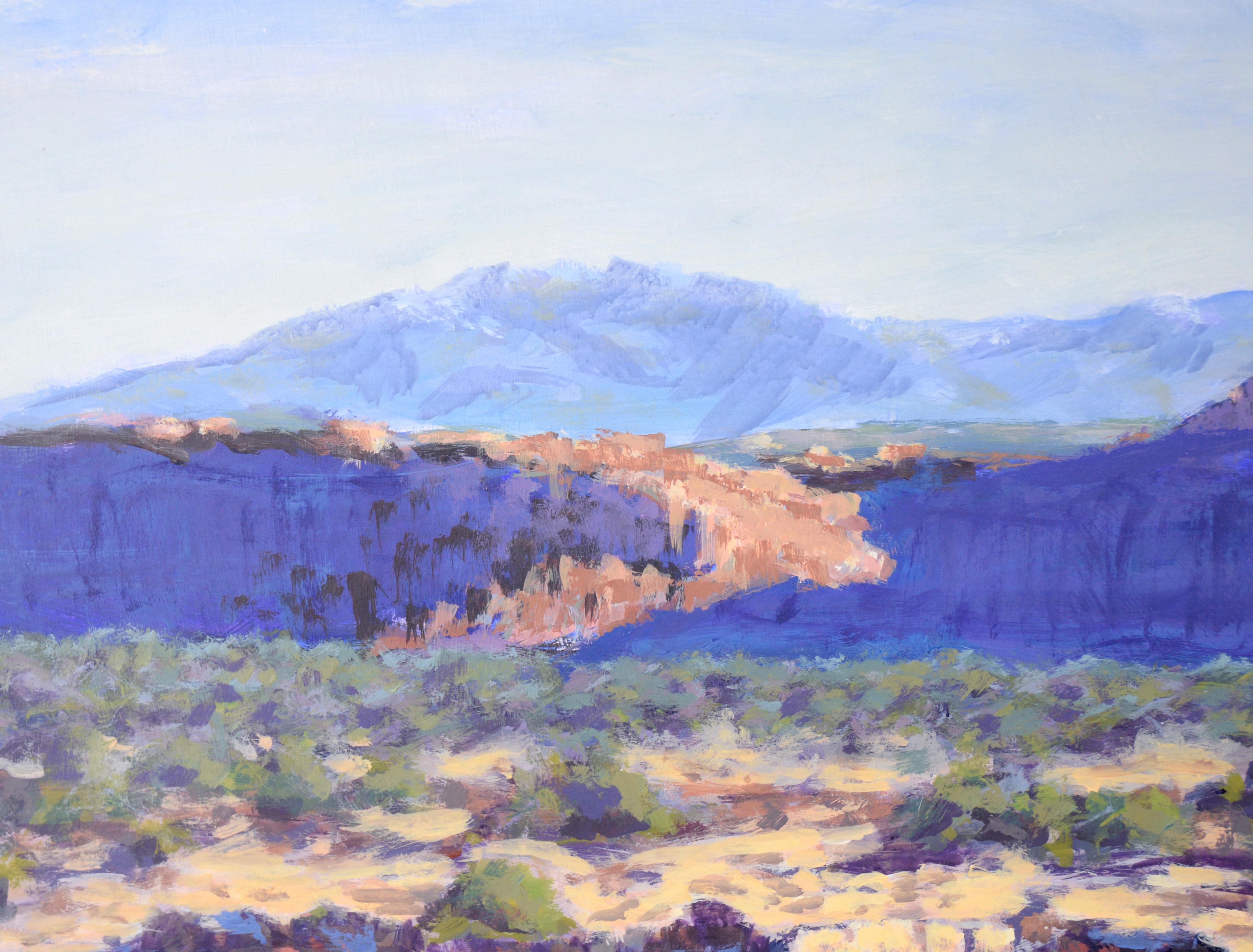 Canyonland - Western Plein Aire Landscape Acrylic on Board - American Impressionist Painting by Nick White