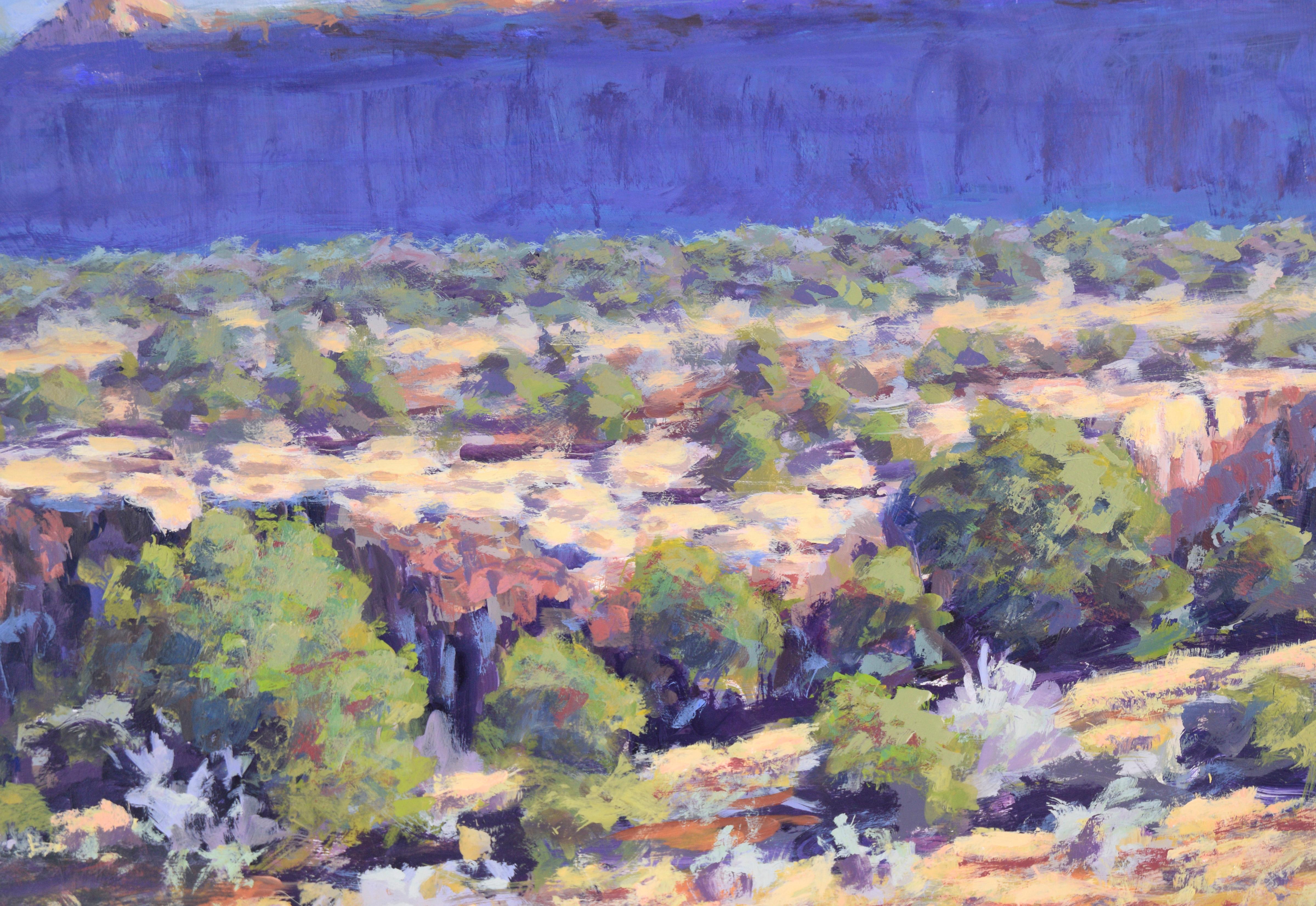 Canyonland - Western Plein Aire Landscape Acrylic on Board For Sale 1
