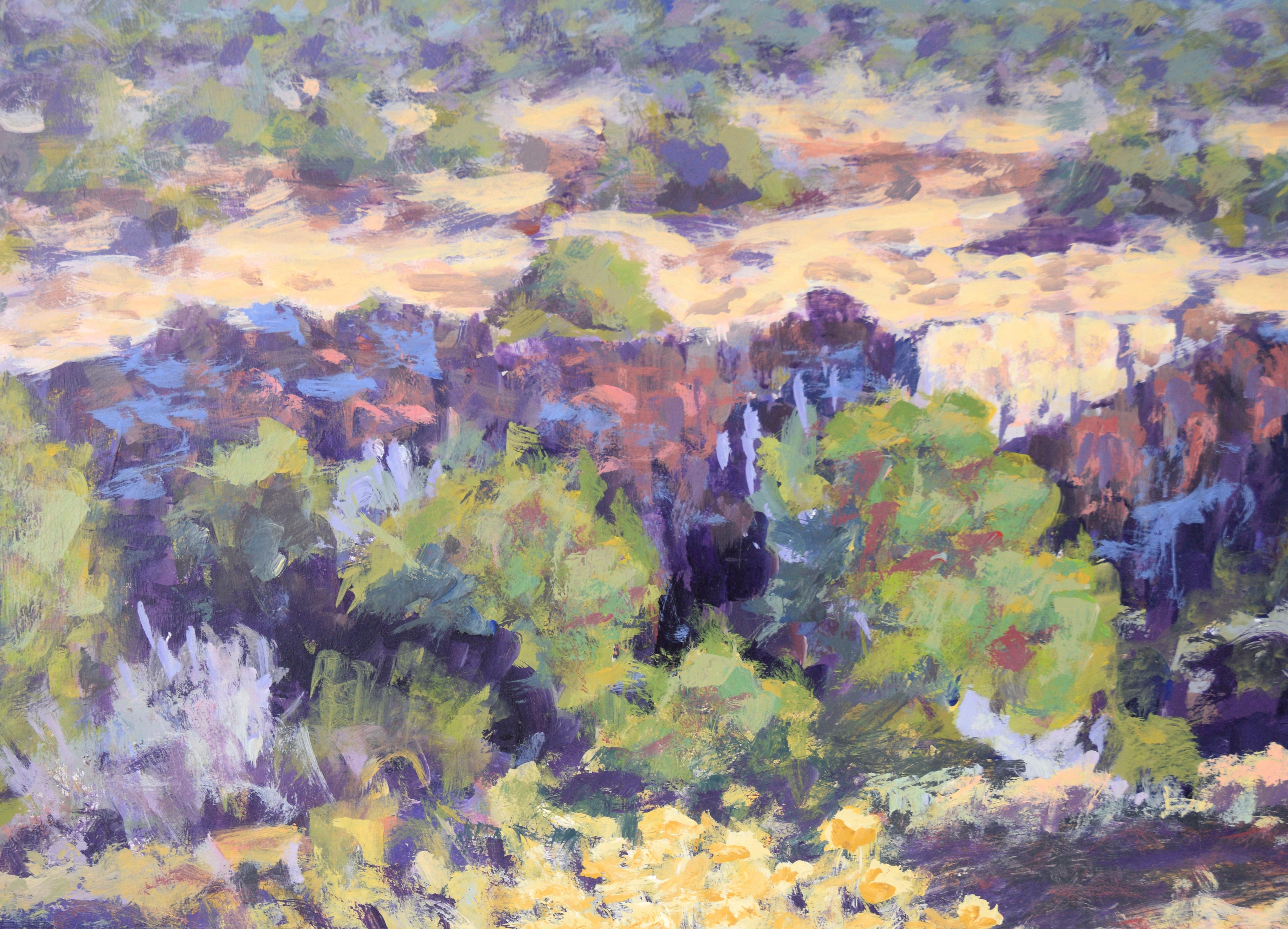 Canyonland - Western Plein Aire Landscape Acrylic on Board For Sale 3