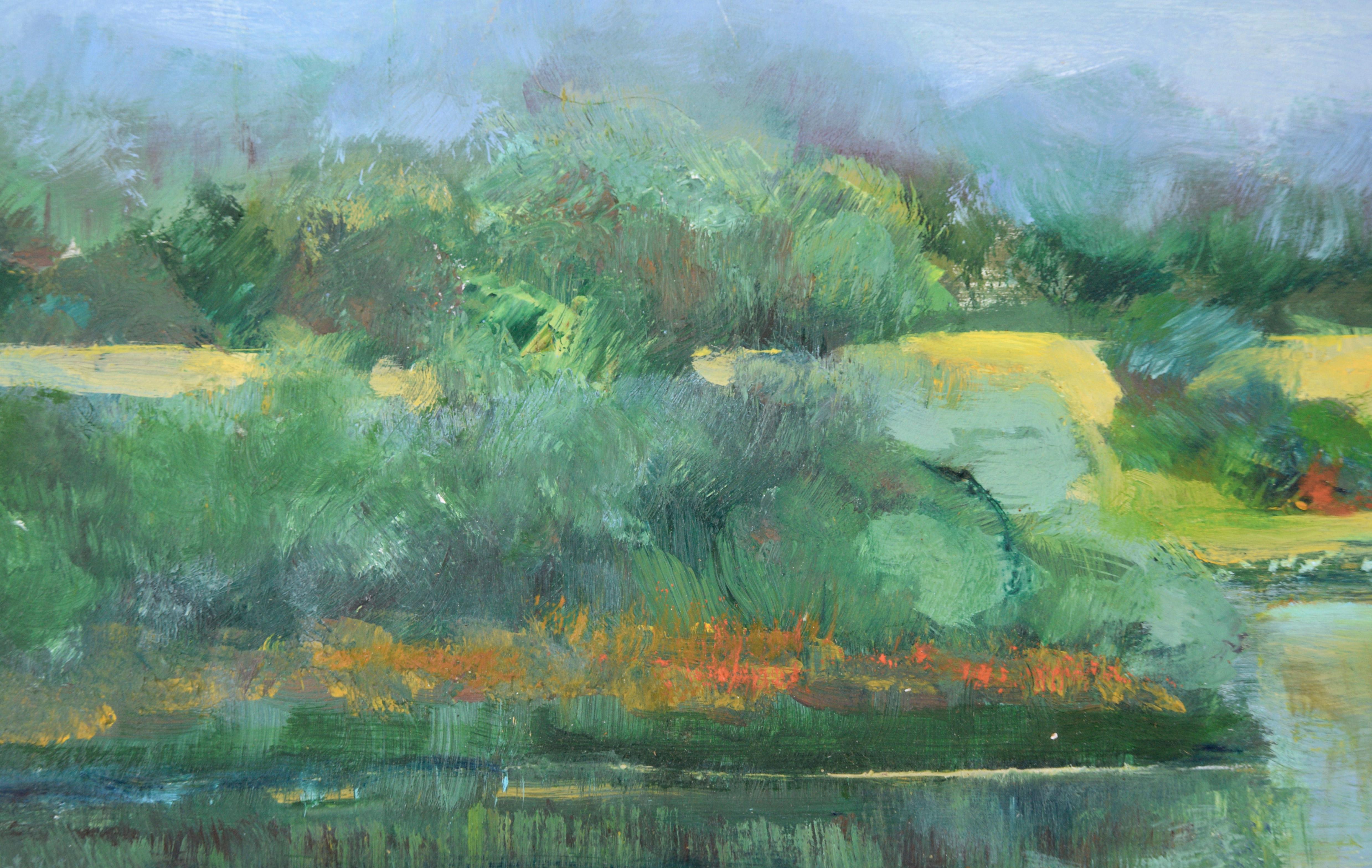 „Coyote Park“ – Pleinair-Landschaft in Öl auf Karton – Painting von Nick White