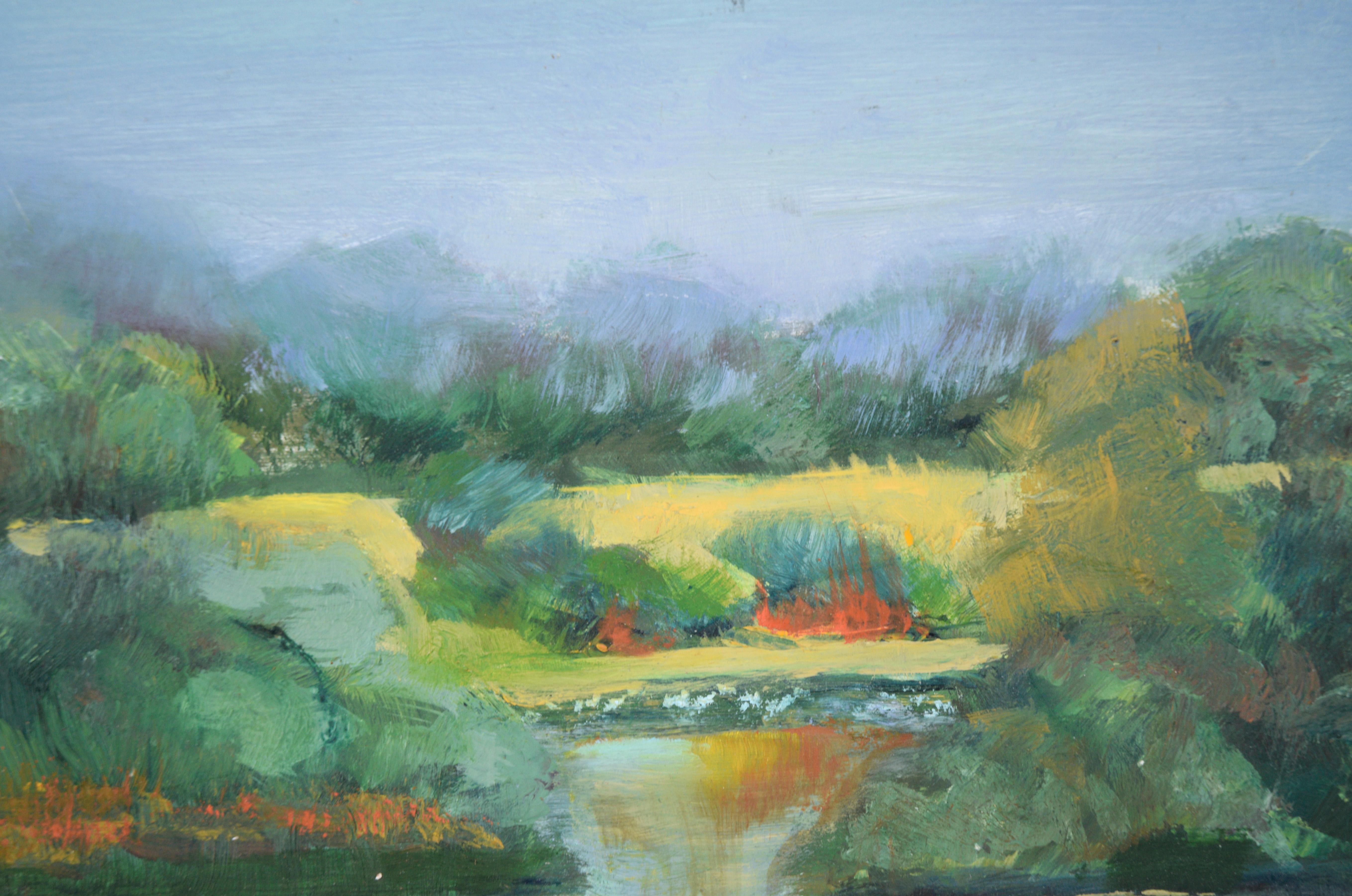 „Coyote Park“ – Pleinair-Landschaft in Öl auf Karton (Amerikanischer Impressionismus), Painting, von Nick White