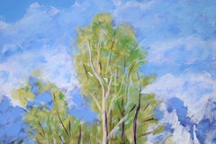 Elk in the Forest - Plein Aire Landscape in Acrylic on Board