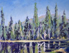 Mt. Lassen Lake - Plein Aire Landscape in Acrylic on Canvas