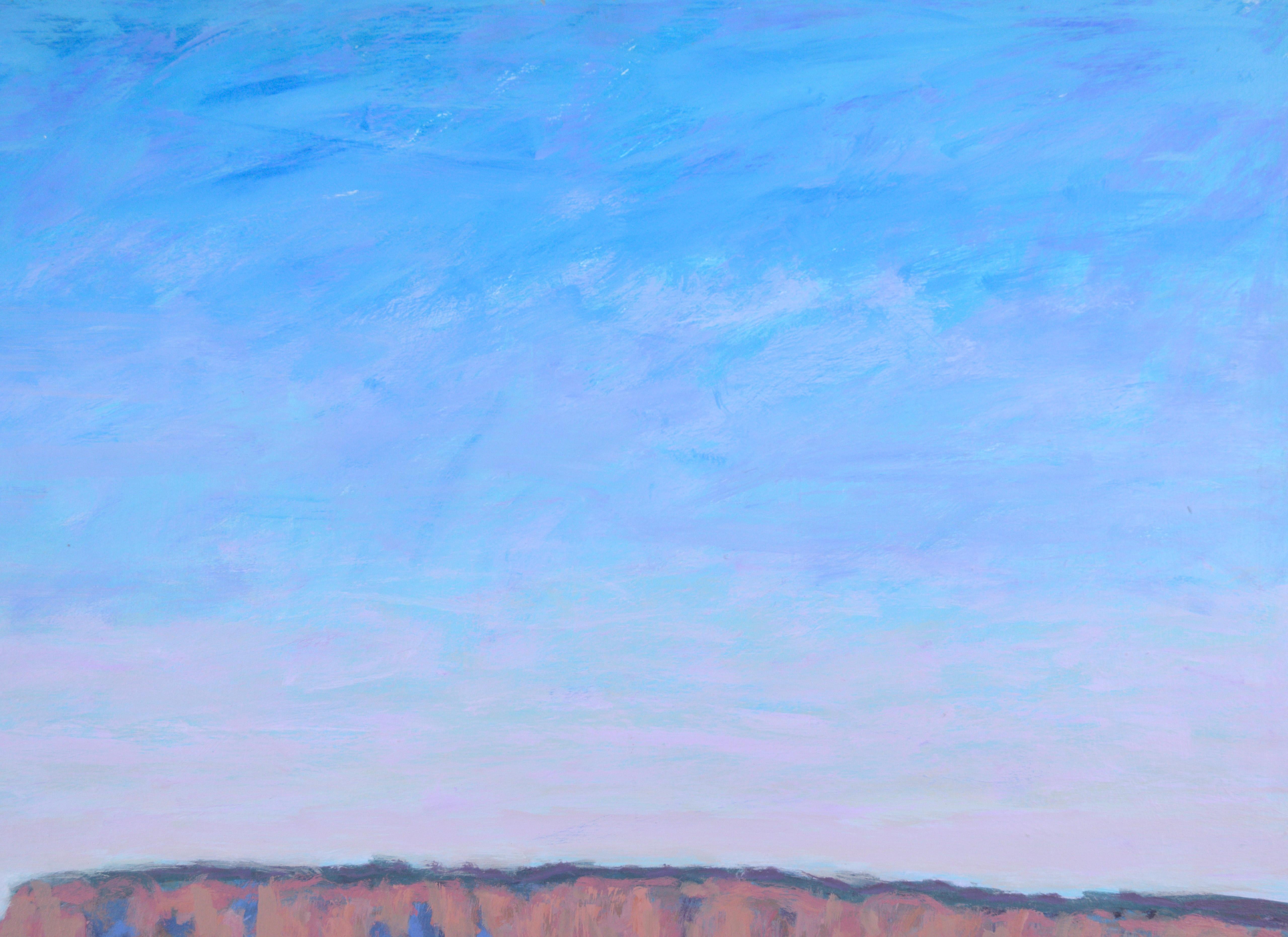 Red Cliffs in the Desert - Western Plein Aire Landscape in Acrylic on Board - Painting by Nick White