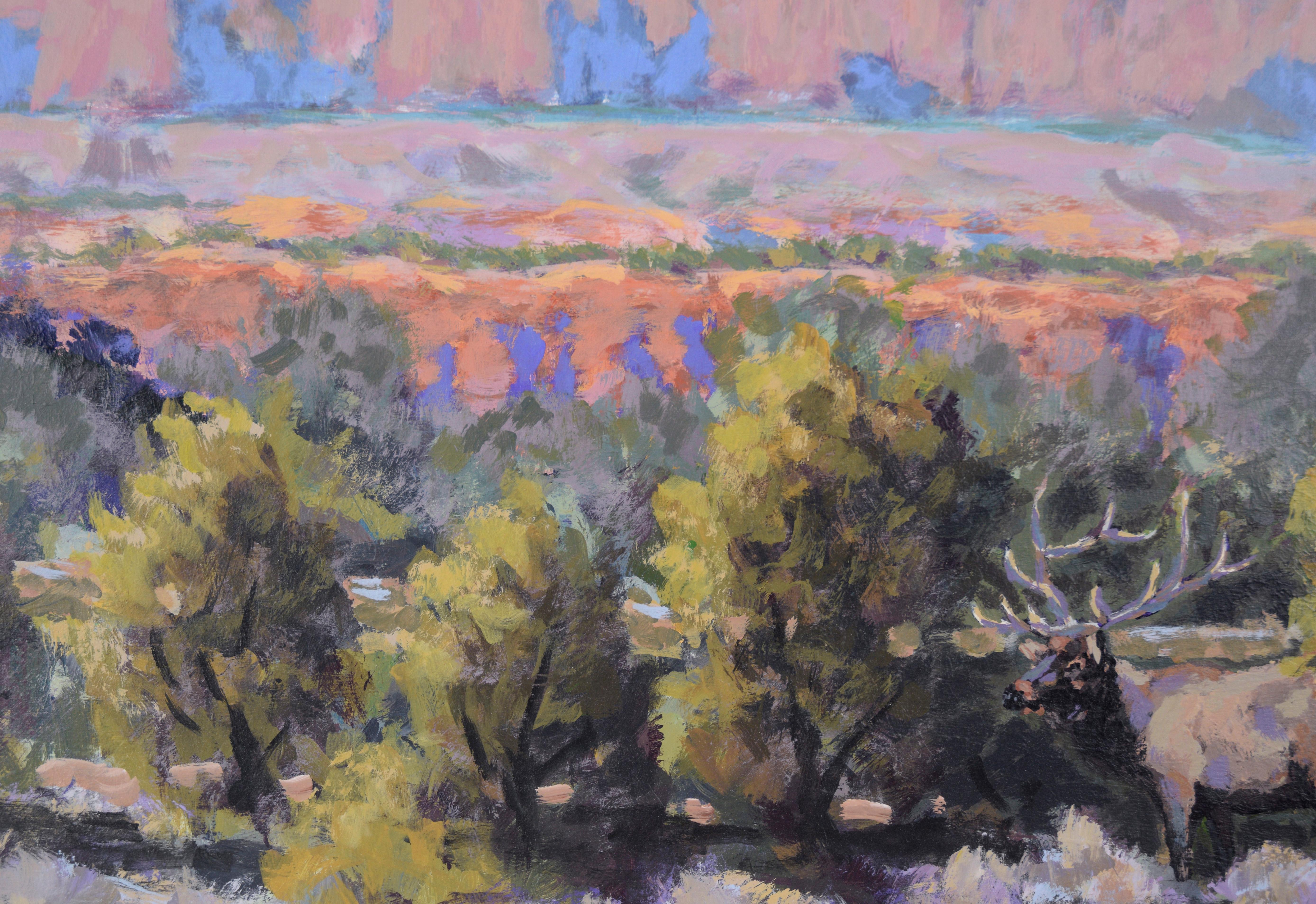 Red Cliffs in the Desert - Western Plein Aire Landscape in Acrylic on Board 2