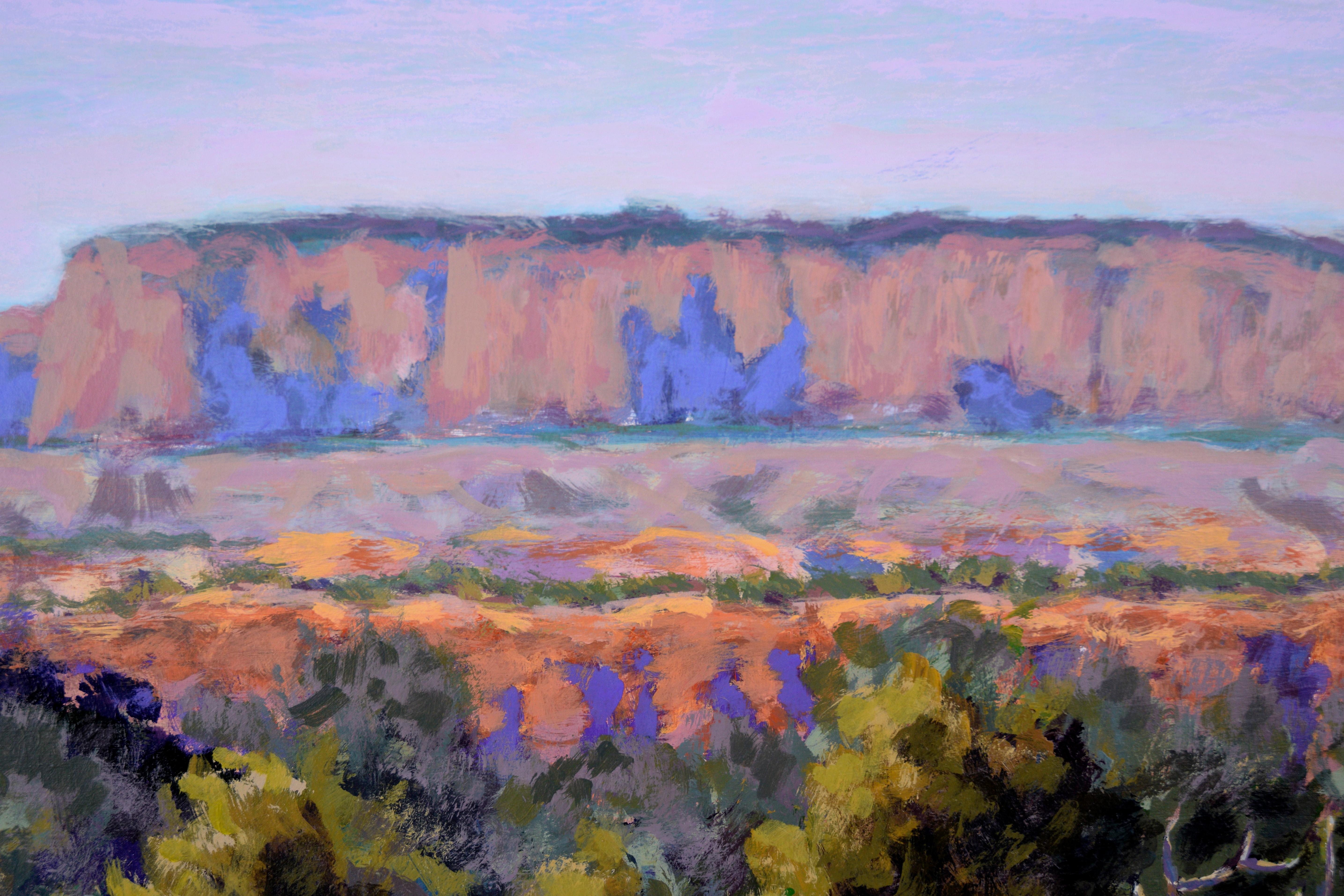 Red Cliffs in the Desert - Western Plein Aire Landscape in Acrylic on Board 4