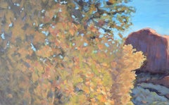 River in the Desert - Western Plein Aire Landscape in Acrylic on Board